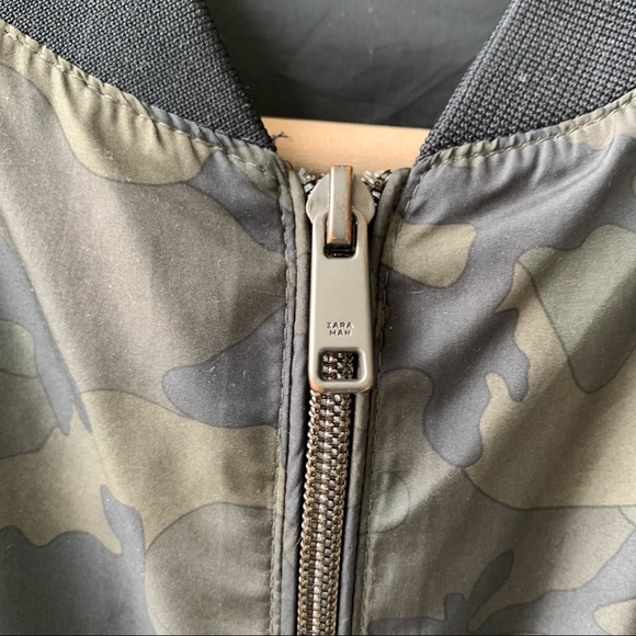 Zara Man Light Bomber Camo Print Jacket - Picture 8 of 13